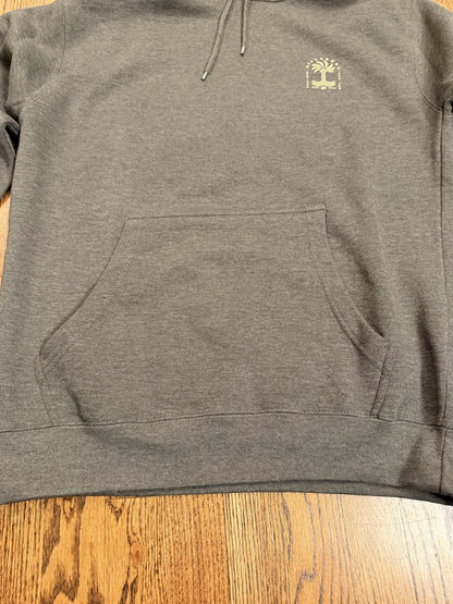 Billabong Youth L (adult s) Pullover Hoodie Sweatshirt Grey/peach Cotton