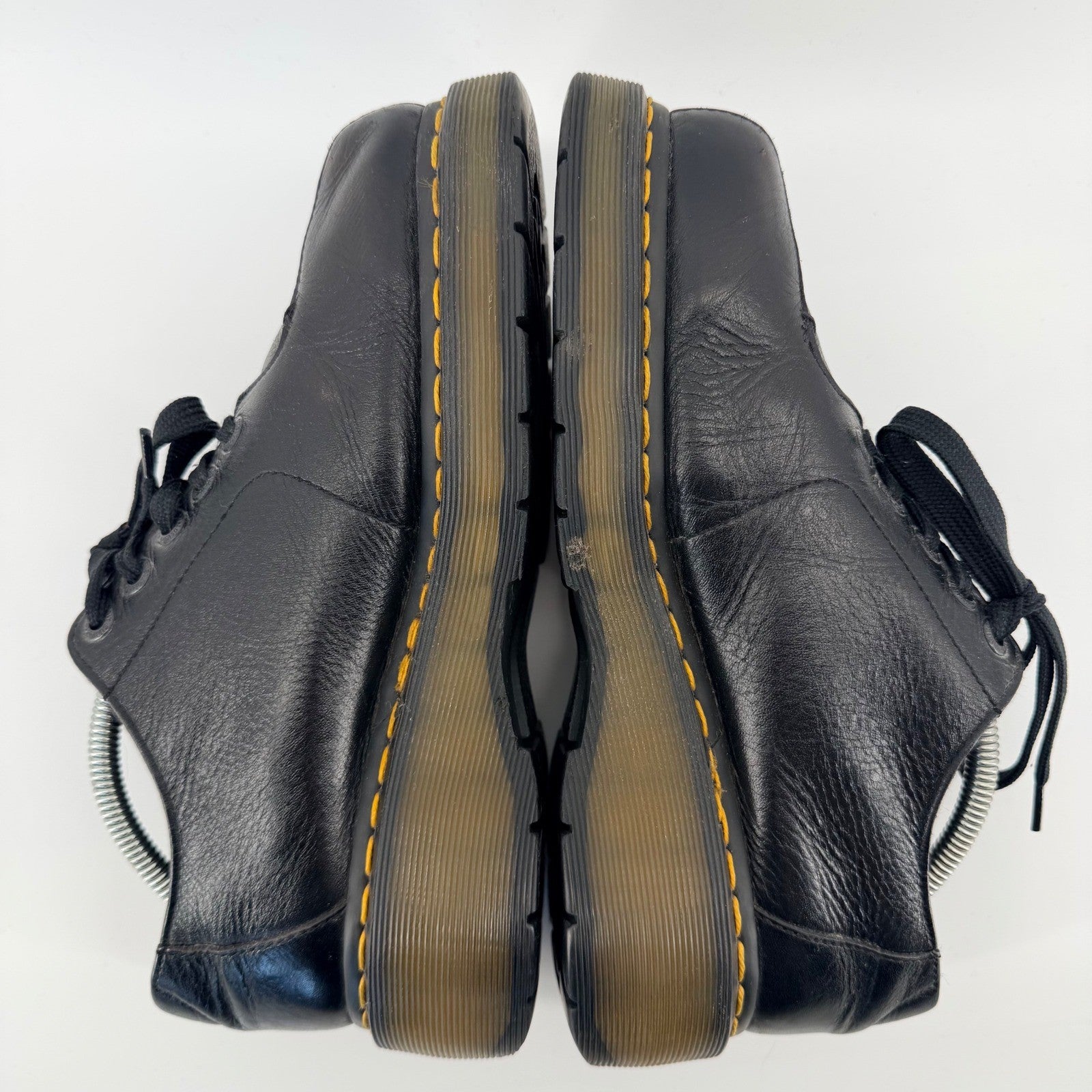 Dr. Martens Platform Square Toe Oxford Black Leather Shoes Unisex Men 8 Women 9