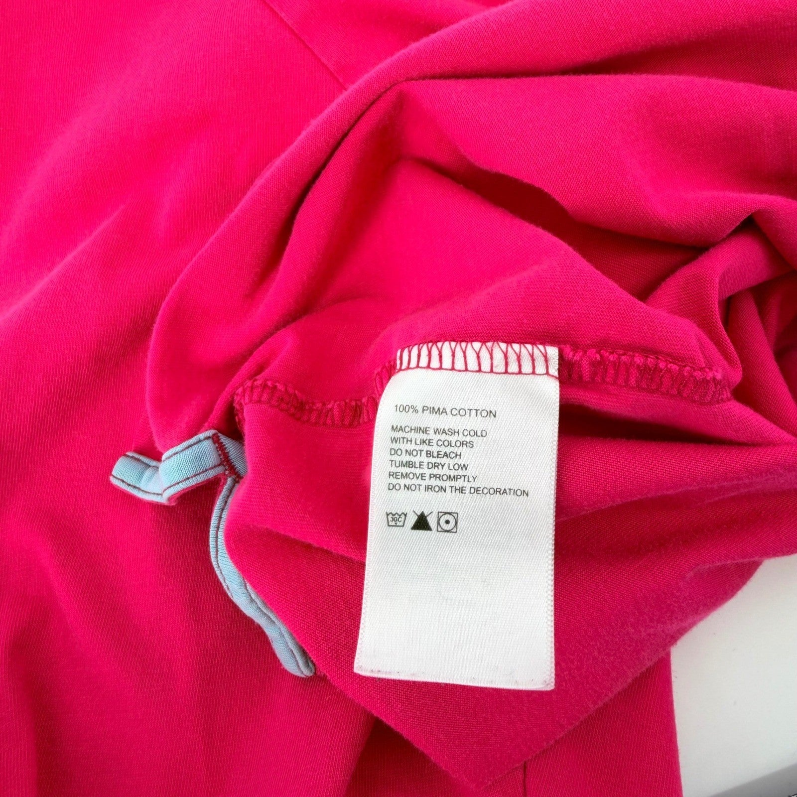 Tommy Bahama Pima Cotton Long Sleeve Pocket Tee Shirt Large Pink Resortwear