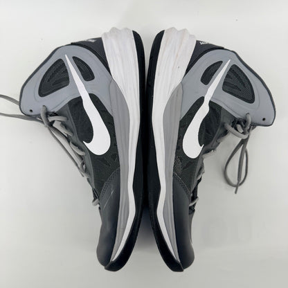 Nike Prime Hype DF Basketball Shoes High Top Athletic Sneakers 12 Grey White