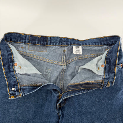 Levi's 505 Regular Fit Straight Leg Vintage 2000 Denim Jeans 34x30 Blue
