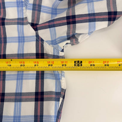 Bonobos Slim Fit Plaid Button Down Shirt XL Blue Pink Cotton Business Casual