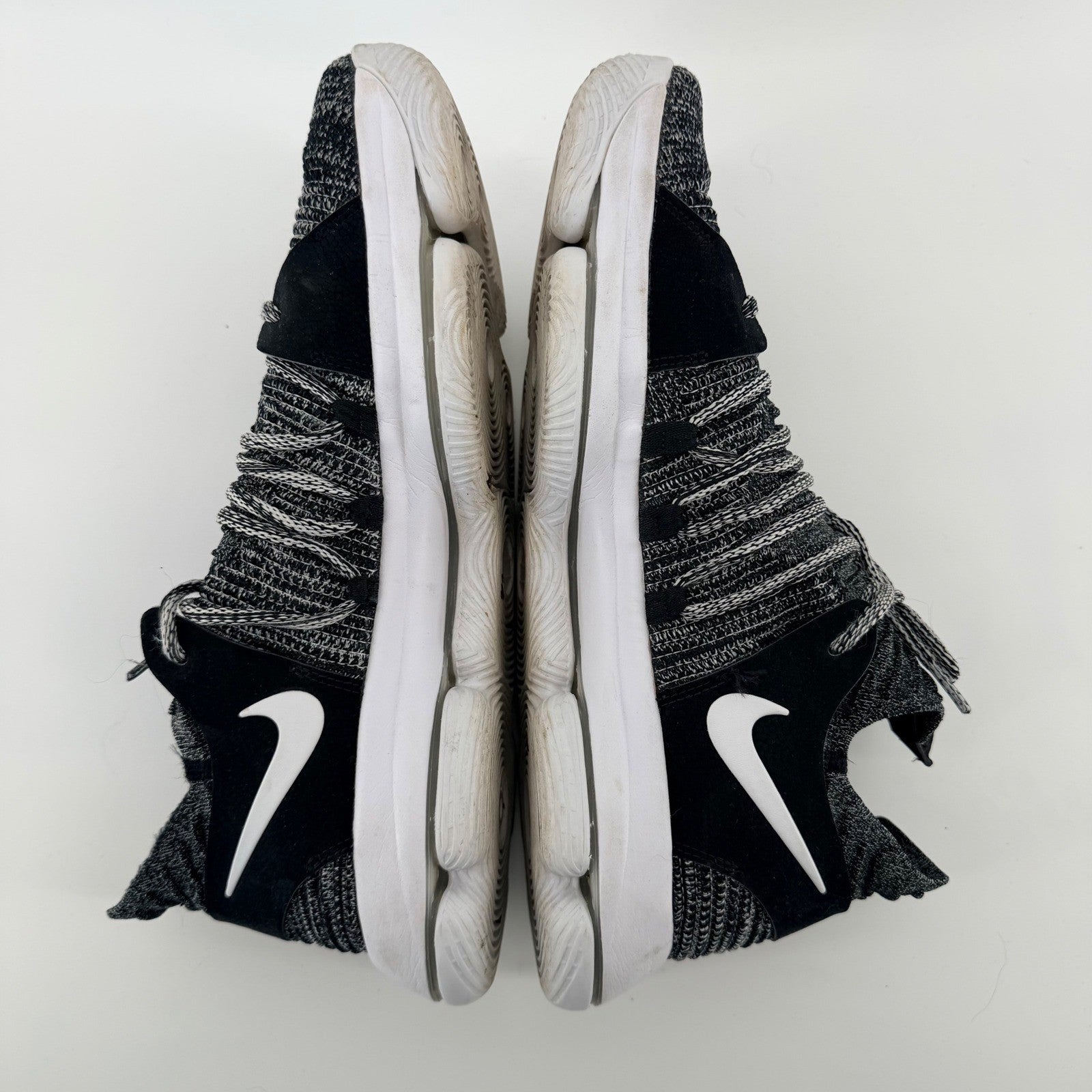 Nike Zoom KD 10 Oreo Basketball Shoes Flyknit Kevin Durant Black White Mens