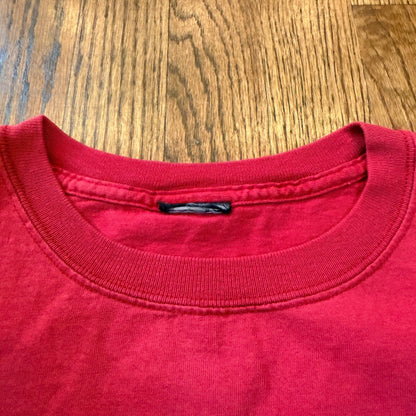 Vintage Nike Stanford Cardinal T-Shirt Red Arched Graphic Distressed Mens Large