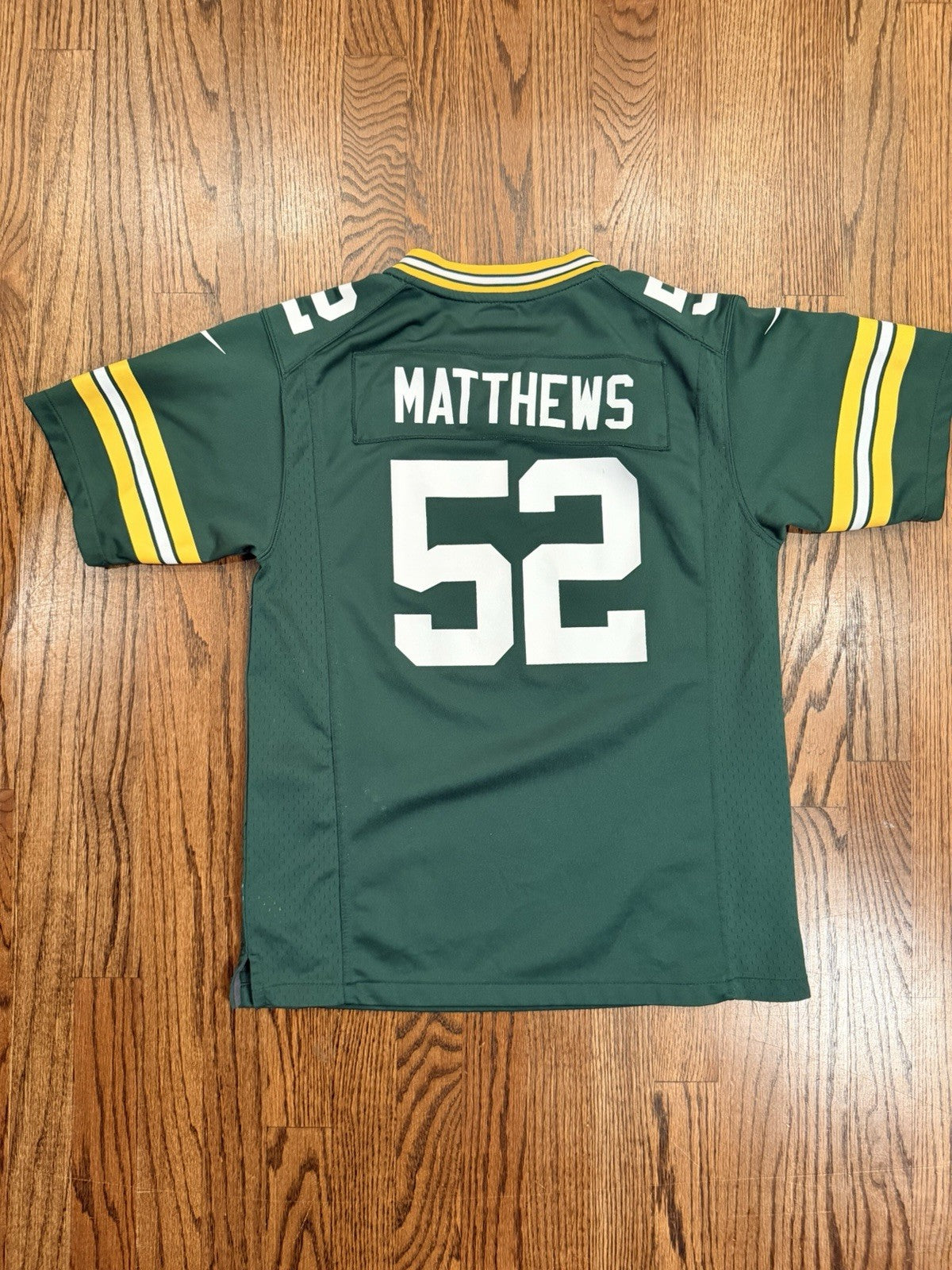 NFL Nike On Field Clay Matthews 52 Green Bay Packers Football Jersey Youth L