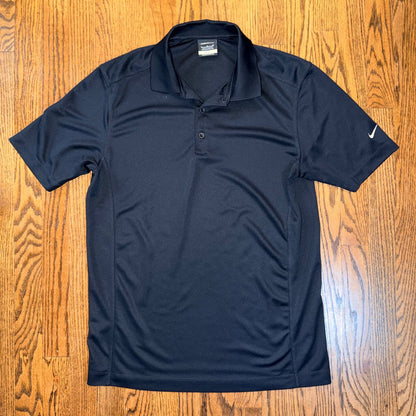 Nike Golf Dri-FIT Polo Shirt Short Sleeve Performance Swoosh Size M Black