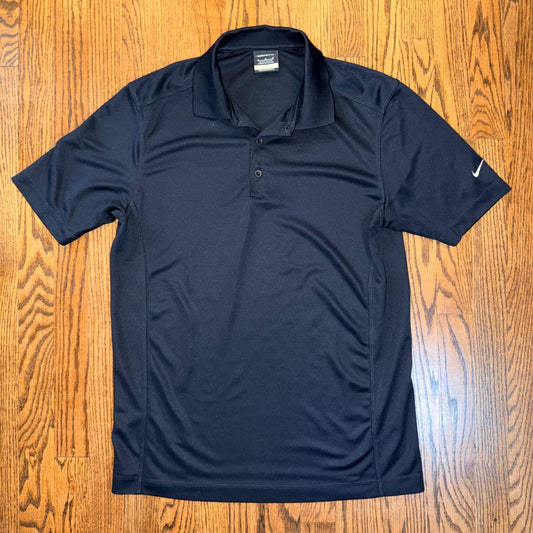 Nike Golf Dri-FIT Polo Shirt Short Sleeve Performance Swoosh Size M Black