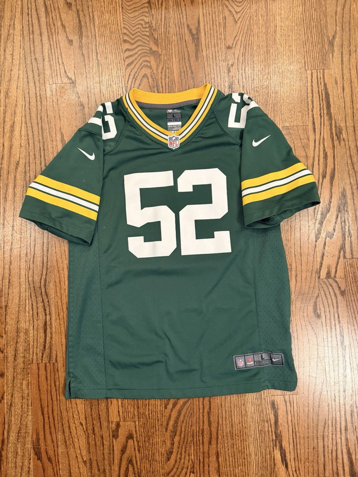 NFL Nike On Field Clay Matthews 52 Green Bay Packers Football Jersey Youth L