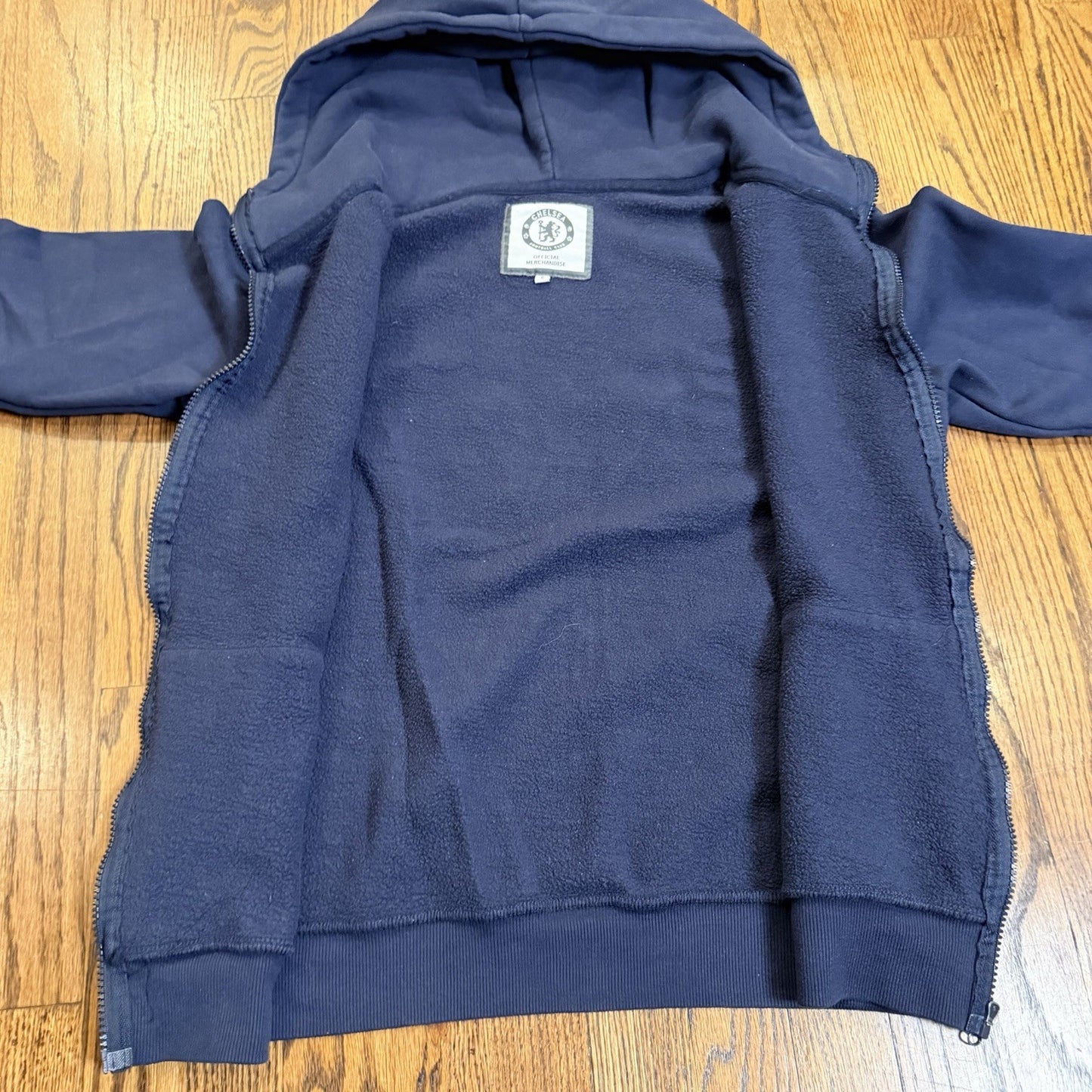Men's Chelsea Football Club Official Merchandise Full Zip Hoodie Size S