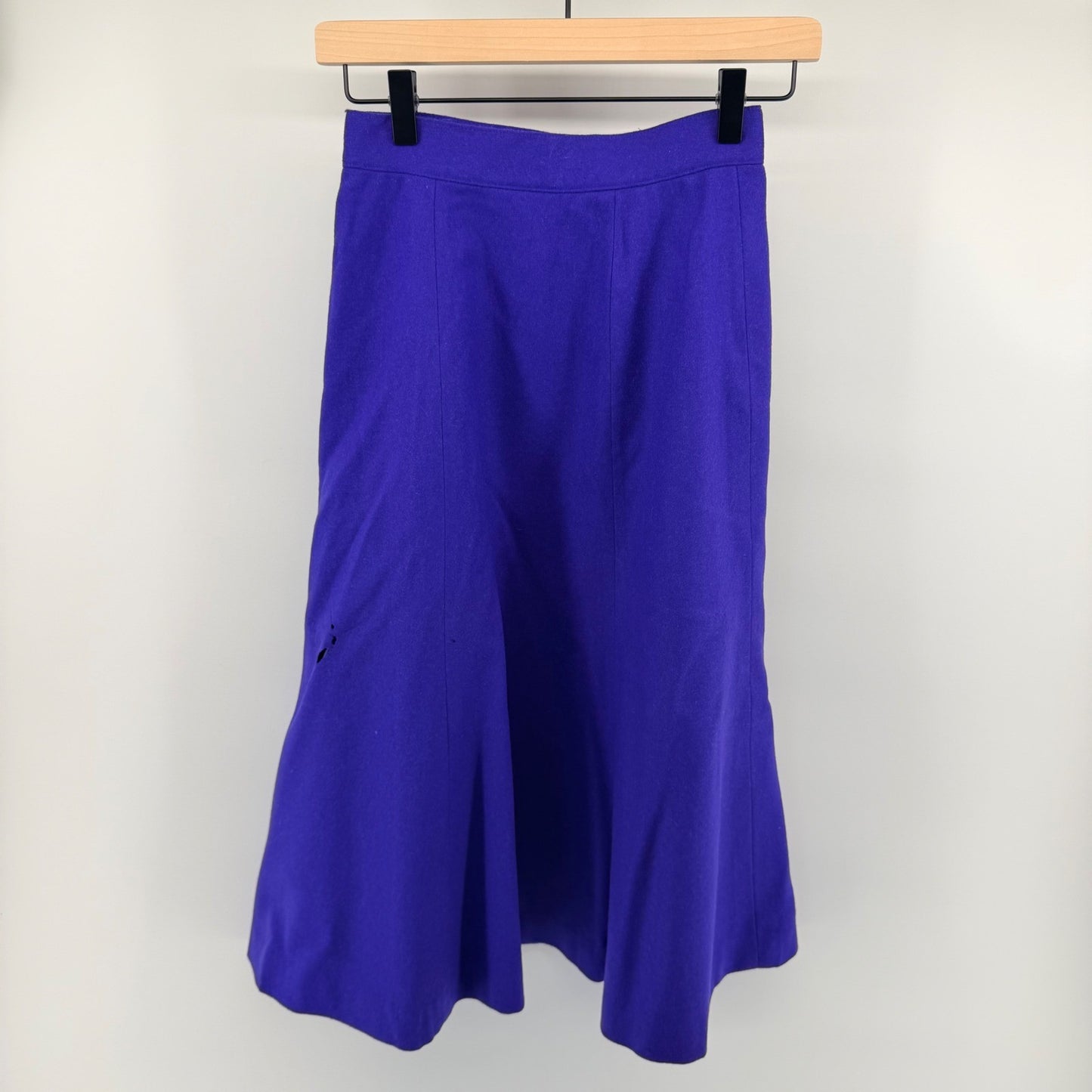 Pendleton Petite Vintage Wool Midi Skirt Purple A-Line High Waist 4P USA
