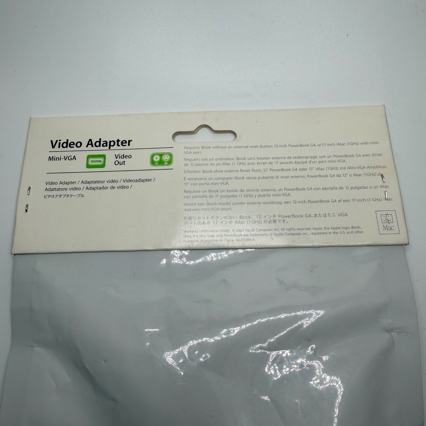 Apple M9109G/A Mini-VGA to Video Adapter Kit iBook iMac PowerBook White