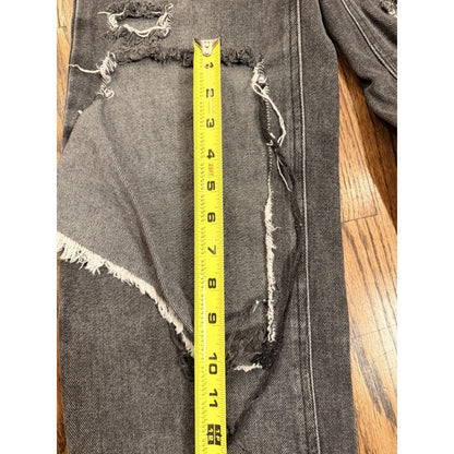 PacSun 90's Boyfriend Distressed High Rise Jeans 23 Washed Black Grey