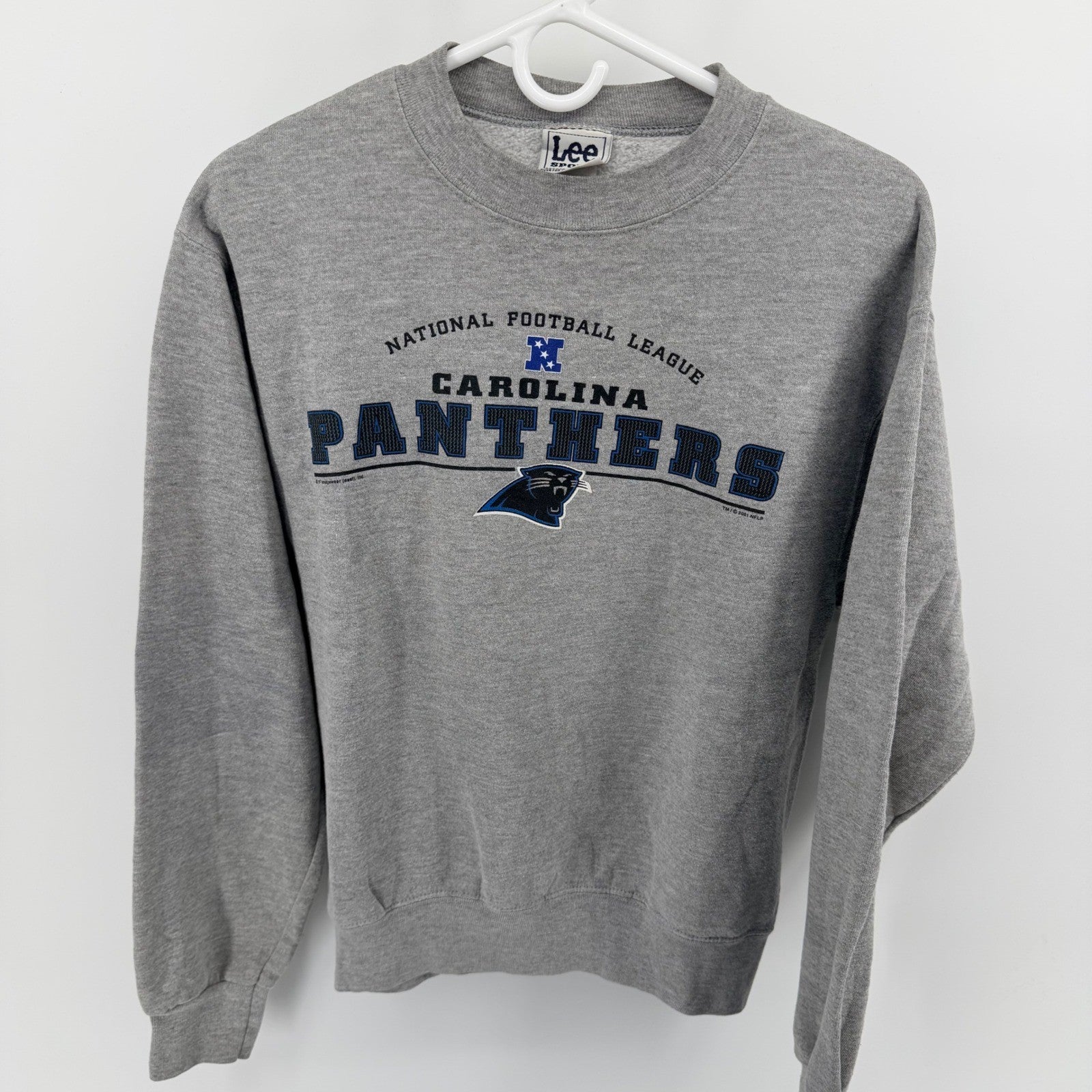Lee Sport Carolina Panthers NFL Sweatshirt Kids Youth Large L 14-16 Gray 2001