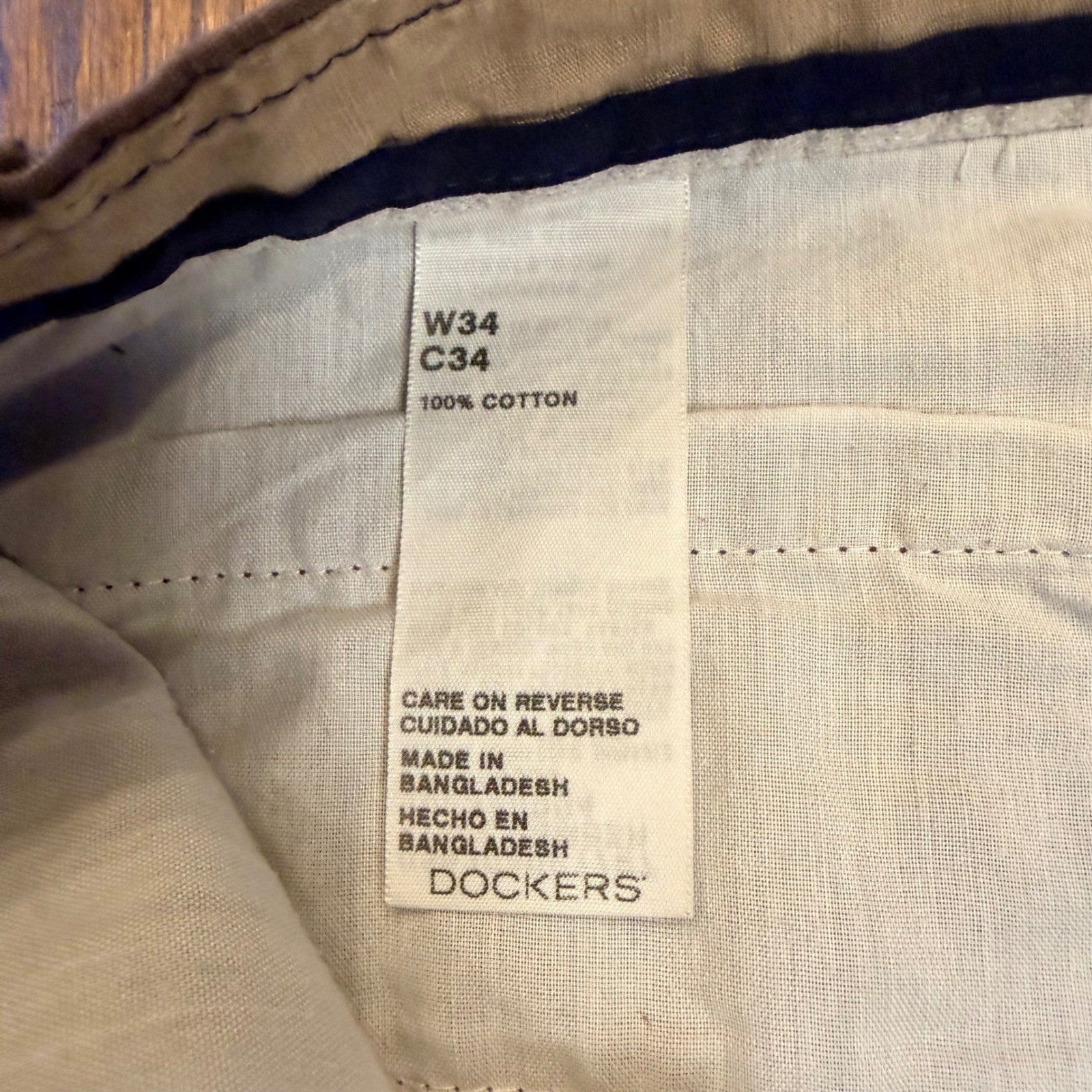 Dockers Mens Cargo Shorts Ripstop Cotton Multi Pocket Size 34 Brown