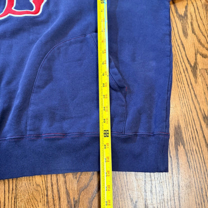 Majestic Boston Red Sox Vintage 90s Heavyweight Hoodie Navy Blue XL Embroidered