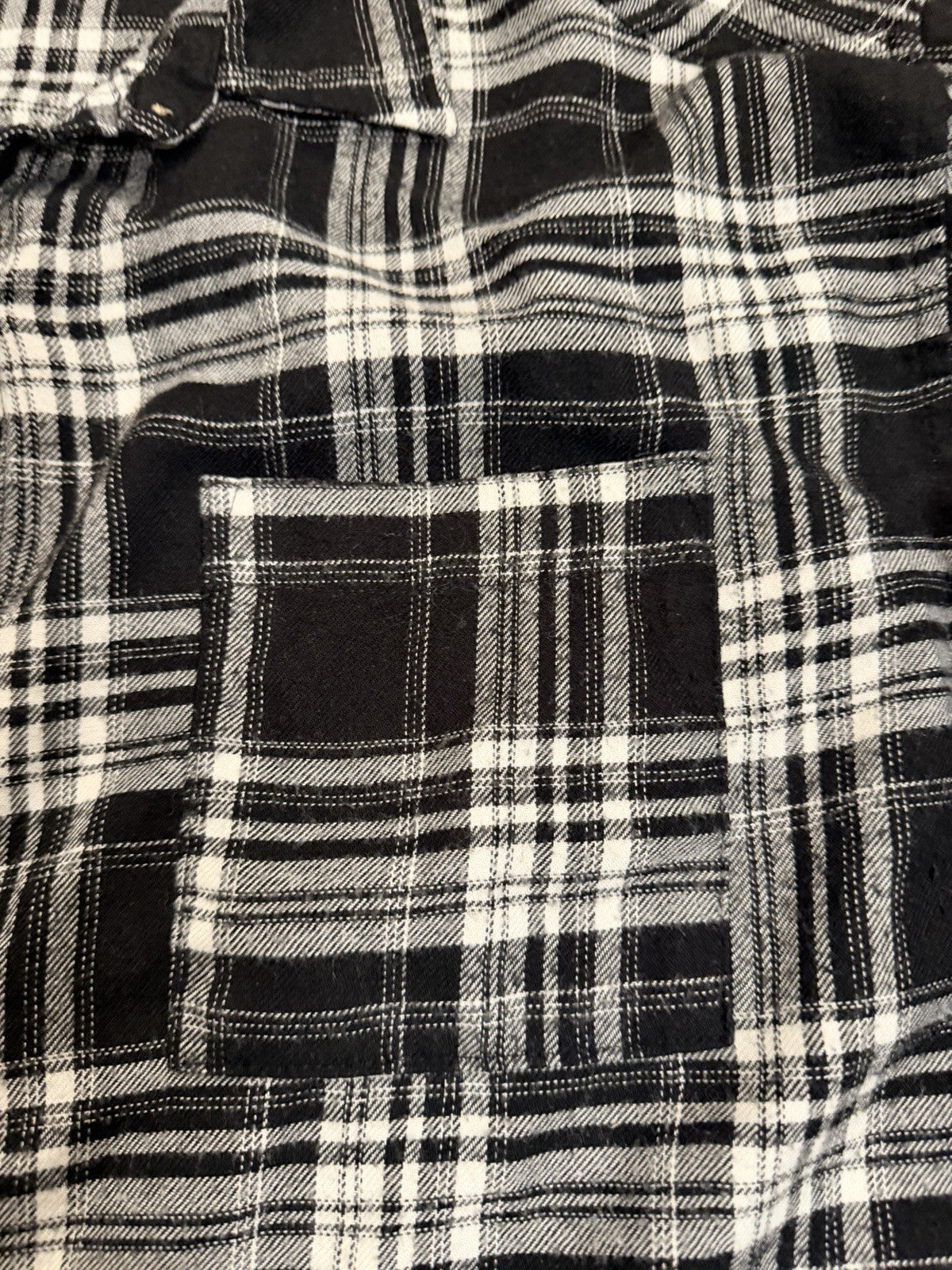 Women’s Hollister Boyfriend Fit White & Black Plaid Button Up Shirt! Sz - S!