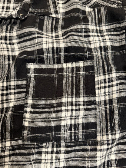 Women’s Hollister Boyfriend Fit White & Black Plaid Button Up Shirt! Sz - S!