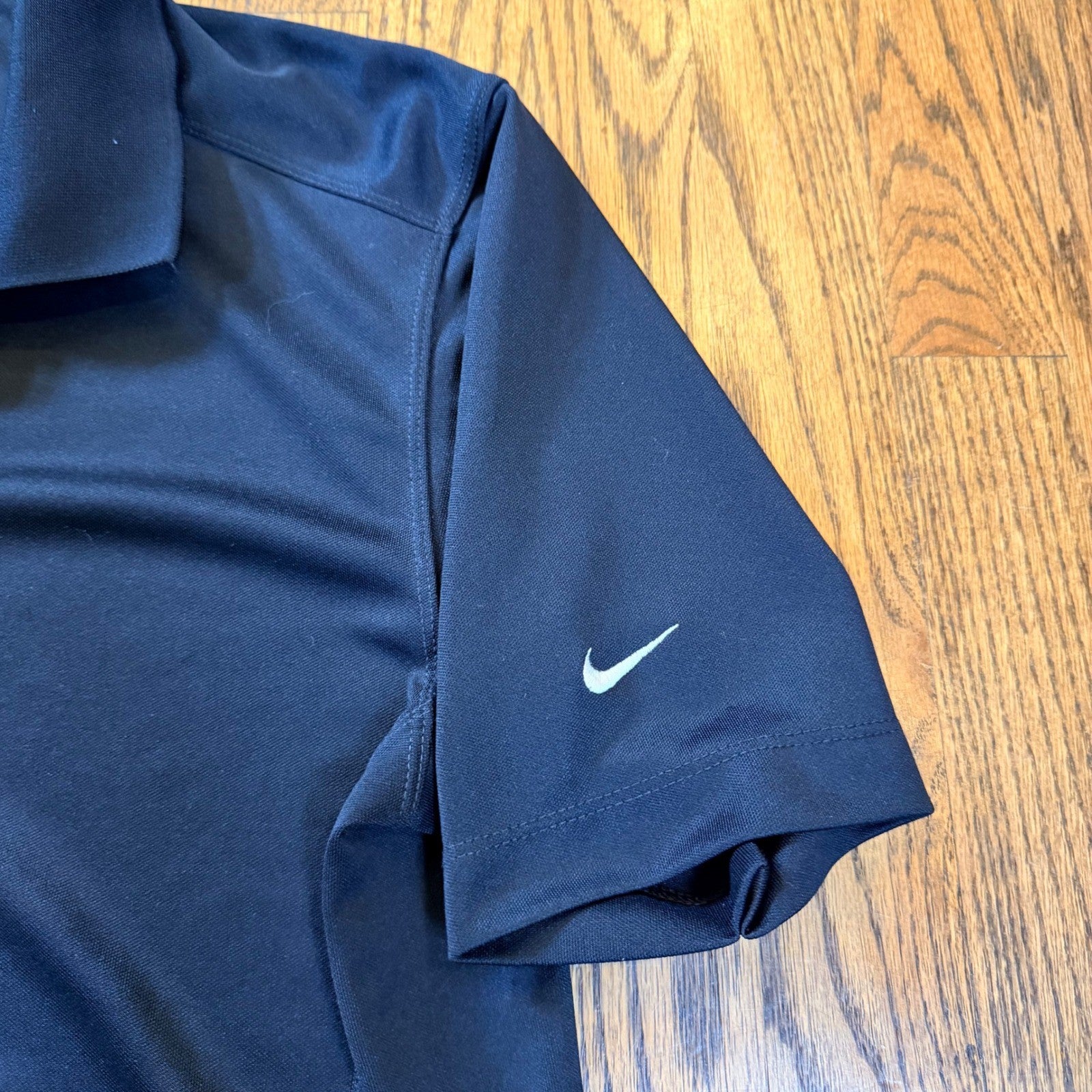 Nike Golf Dri-FIT Polo Shirt Short Sleeve Performance Swoosh Size M Black