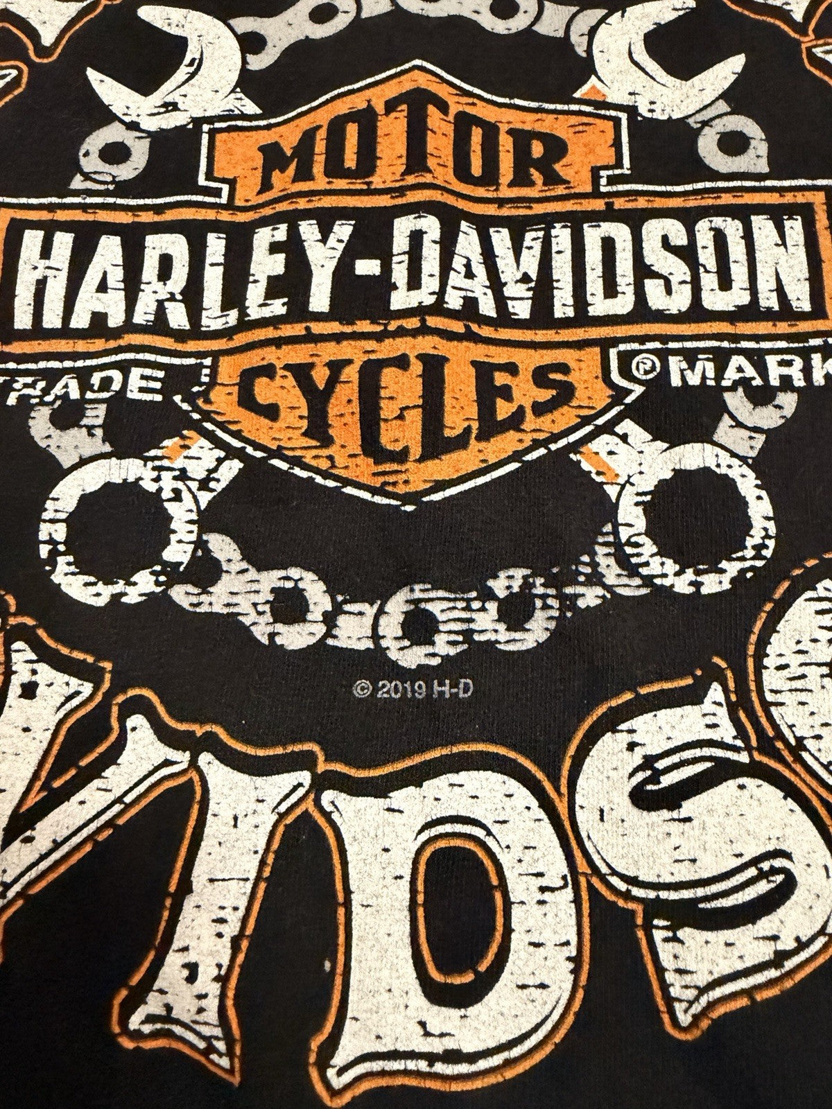 Harley Davison T-Shirt Men’s Size XL Whiskey Row Prescott  Az Black Short Sleeve