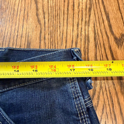 Lee Dungarees Carpenter Denim Shorts Utility Hammer Loop 34 Blue Baggy Y2K