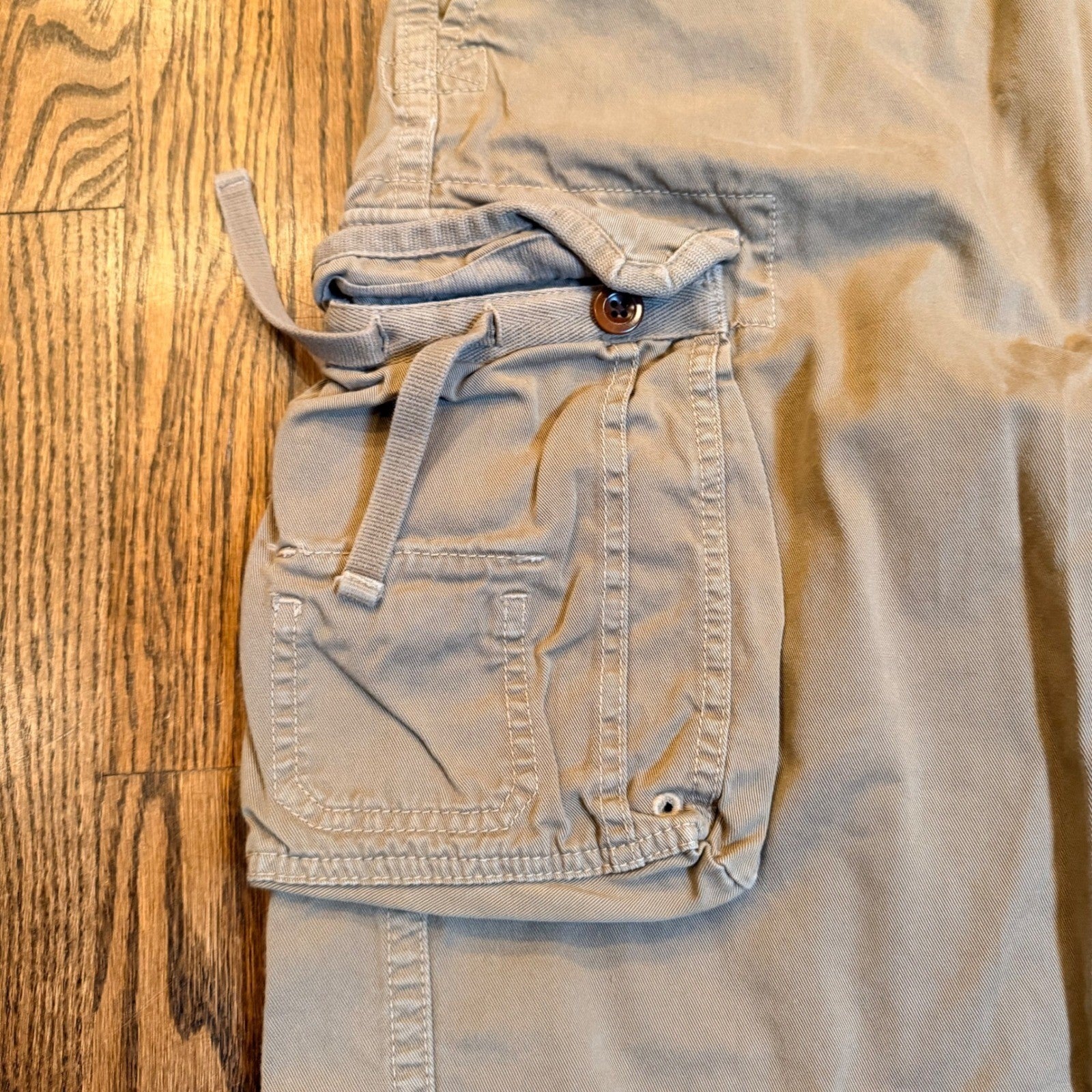 J. Crew Broken-In Cargo Pants Khaki Tan Cotton Utility 34x30 80981
