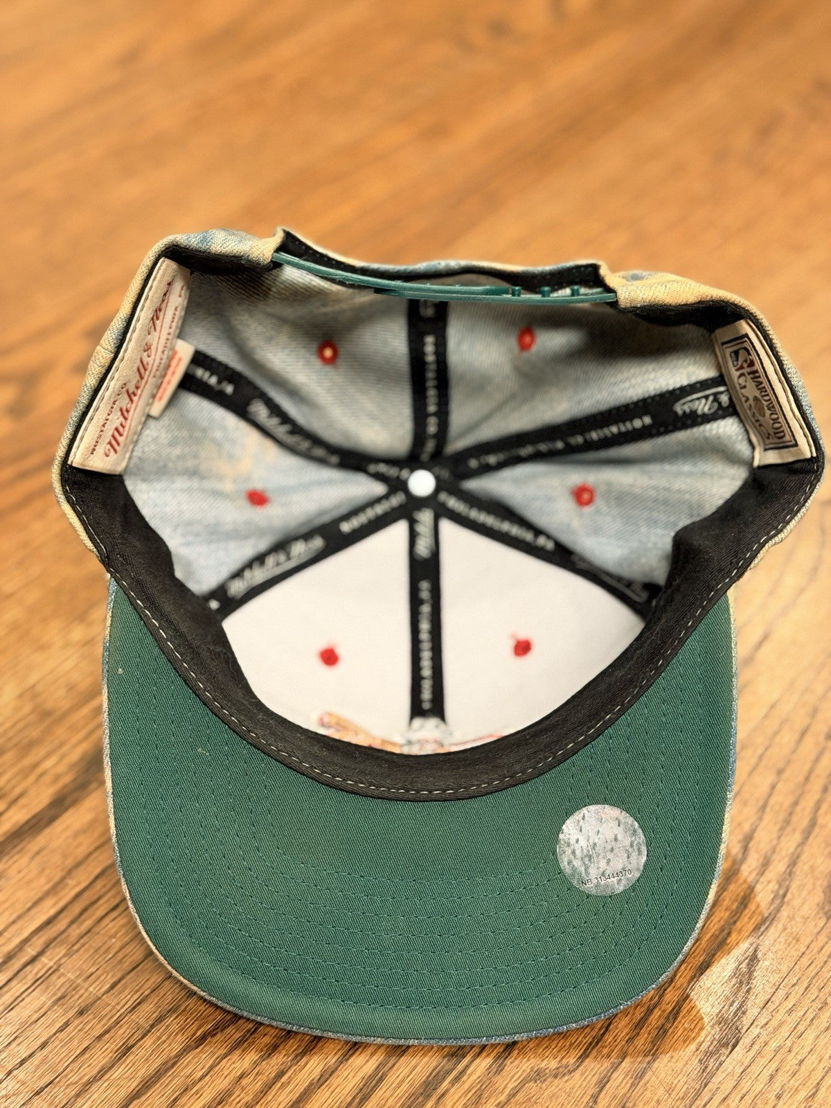 Vintage Mitchell Ness Denim Jean Seattle Sonics NBA Vtg 90's Hat Cap
