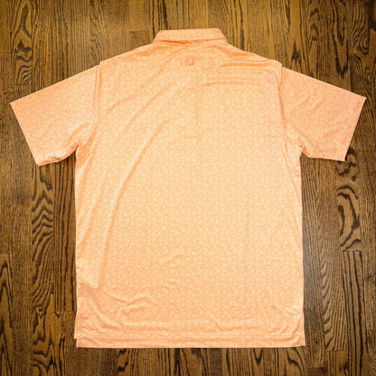FootJoy Saratoga National Floral Performance Polo XL Orange Lightweight