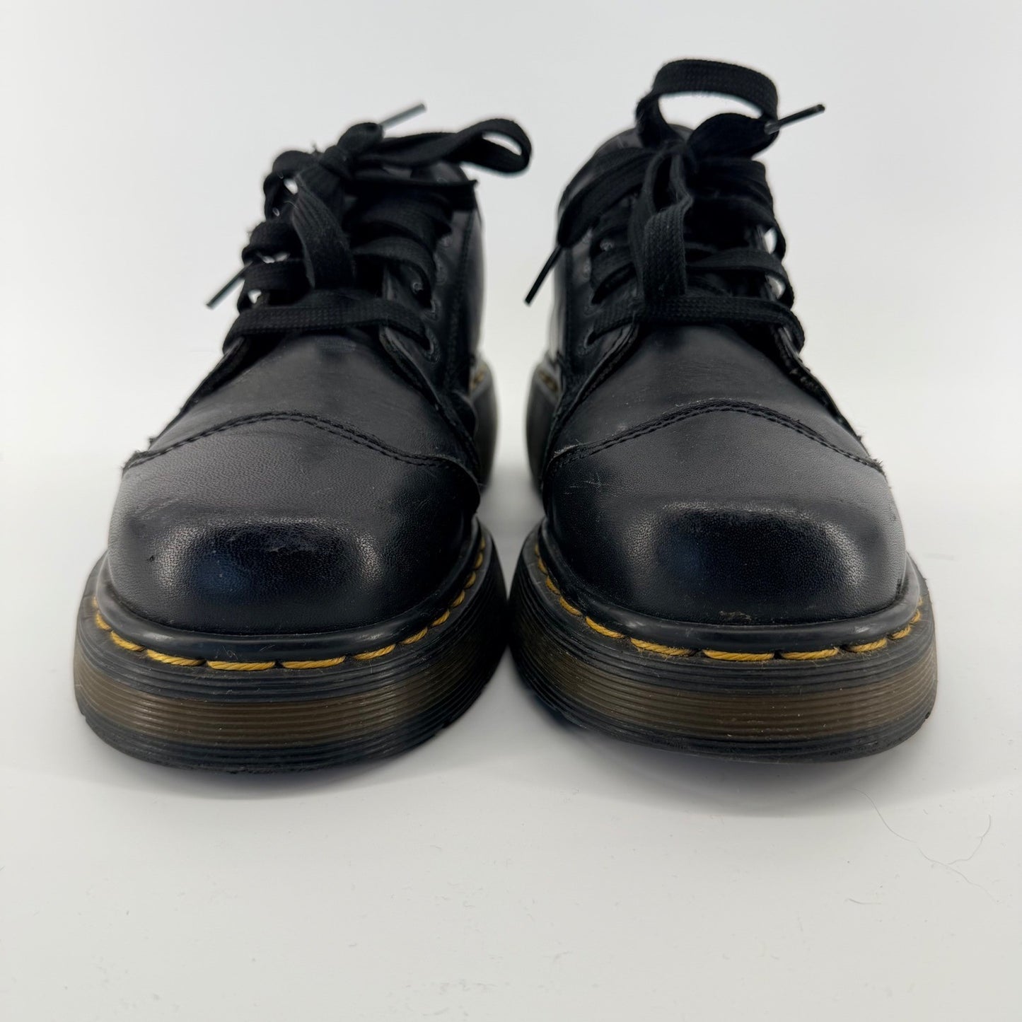 Dr. Martens Platform Oxford Leather Chunky Wedge Shoes 8M 9W Black