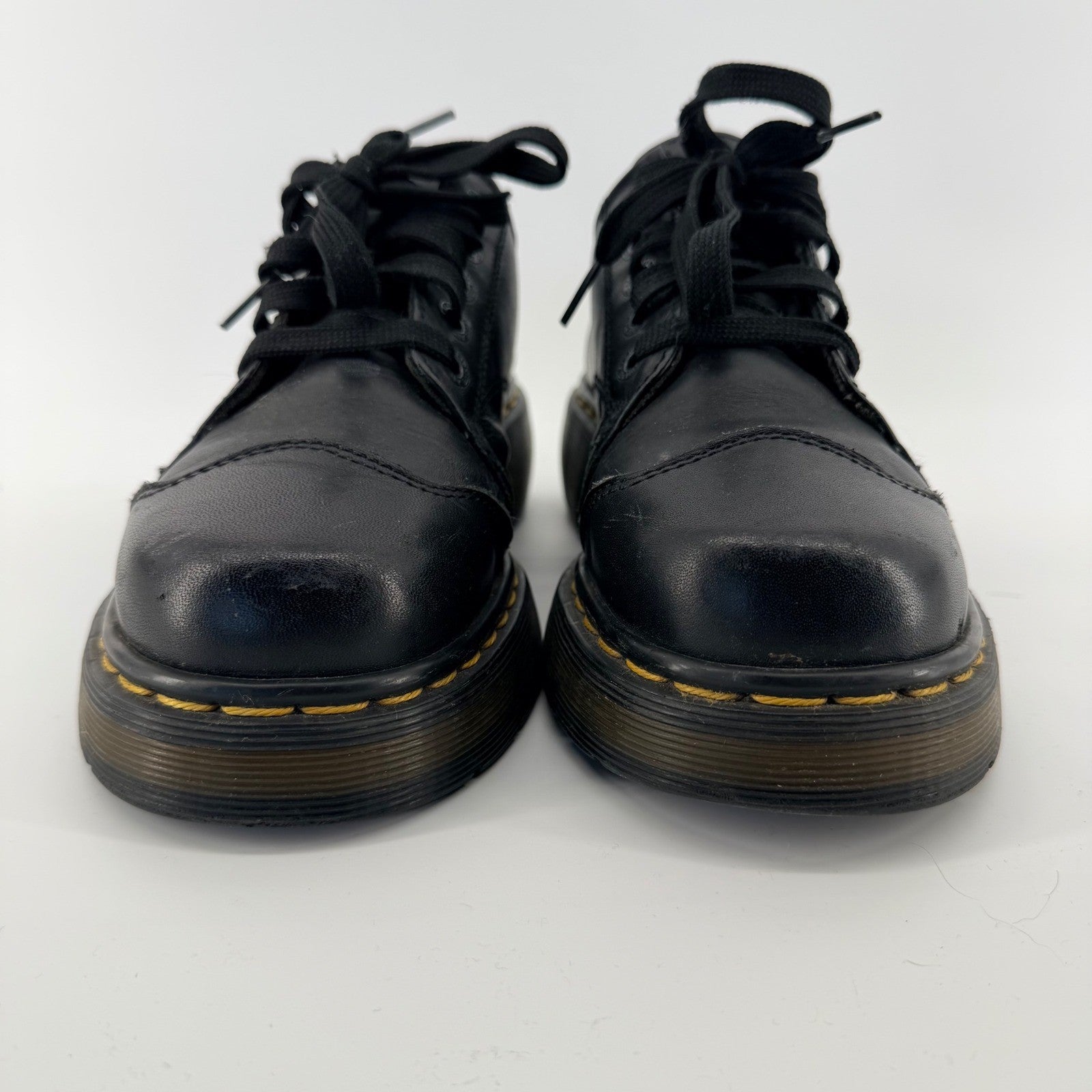 Dr. Martens Platform Oxford Leather Chunky Wedge Shoes 8M 9W Black