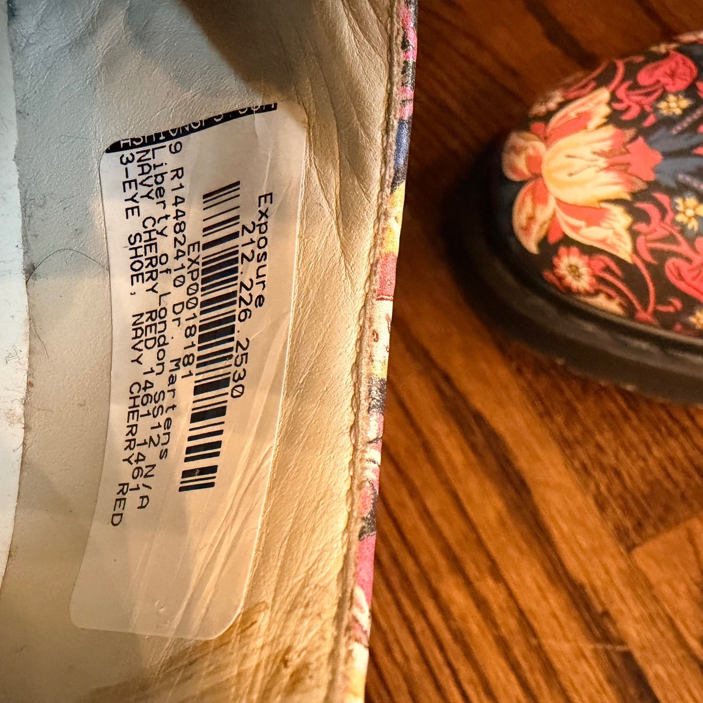 Dr. Martens x Liberty 1461 Strawberry Thief Floral Leather Shoes Size 8M 7W Rare