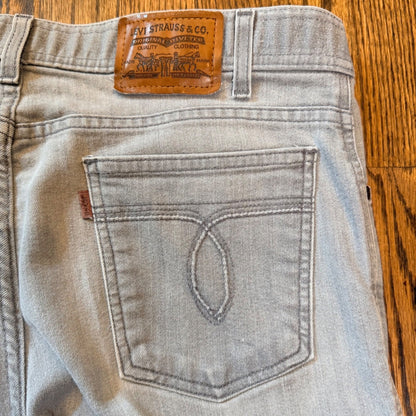 Levi's 977 Vintage 1999 Grey Jeans Straight Leg Pants 36x30 Leather Tab