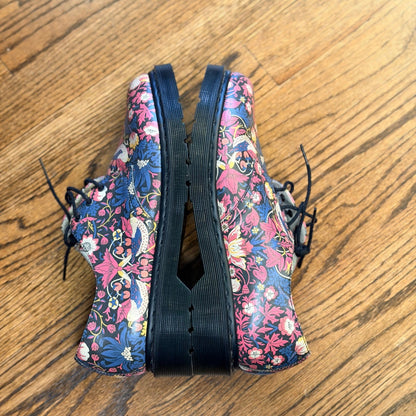 Dr. Martens x Liberty 1461 Strawberry Thief Floral Leather Shoes Size 8M 7W Rare