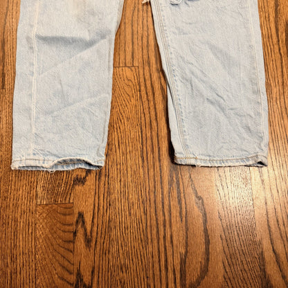 American Eagle Mom Jeans Size 0 Ripped Distressed Light Wash Denim Y2K