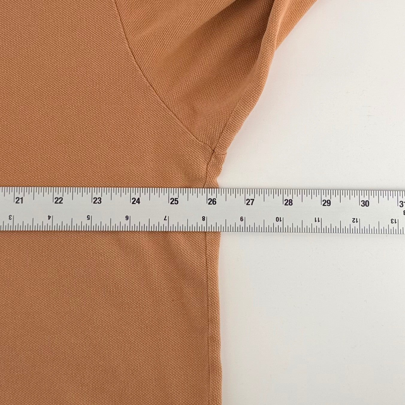 Polo Ralph Lauren Long Sleeve Polo Shirt XXL Burnt Orange Pique Cotton Pony Logo