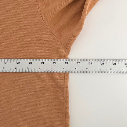 Polo Ralph Lauren Long Sleeve Polo Shirt XXL Burnt Orange Pique Cotton Pony Logo