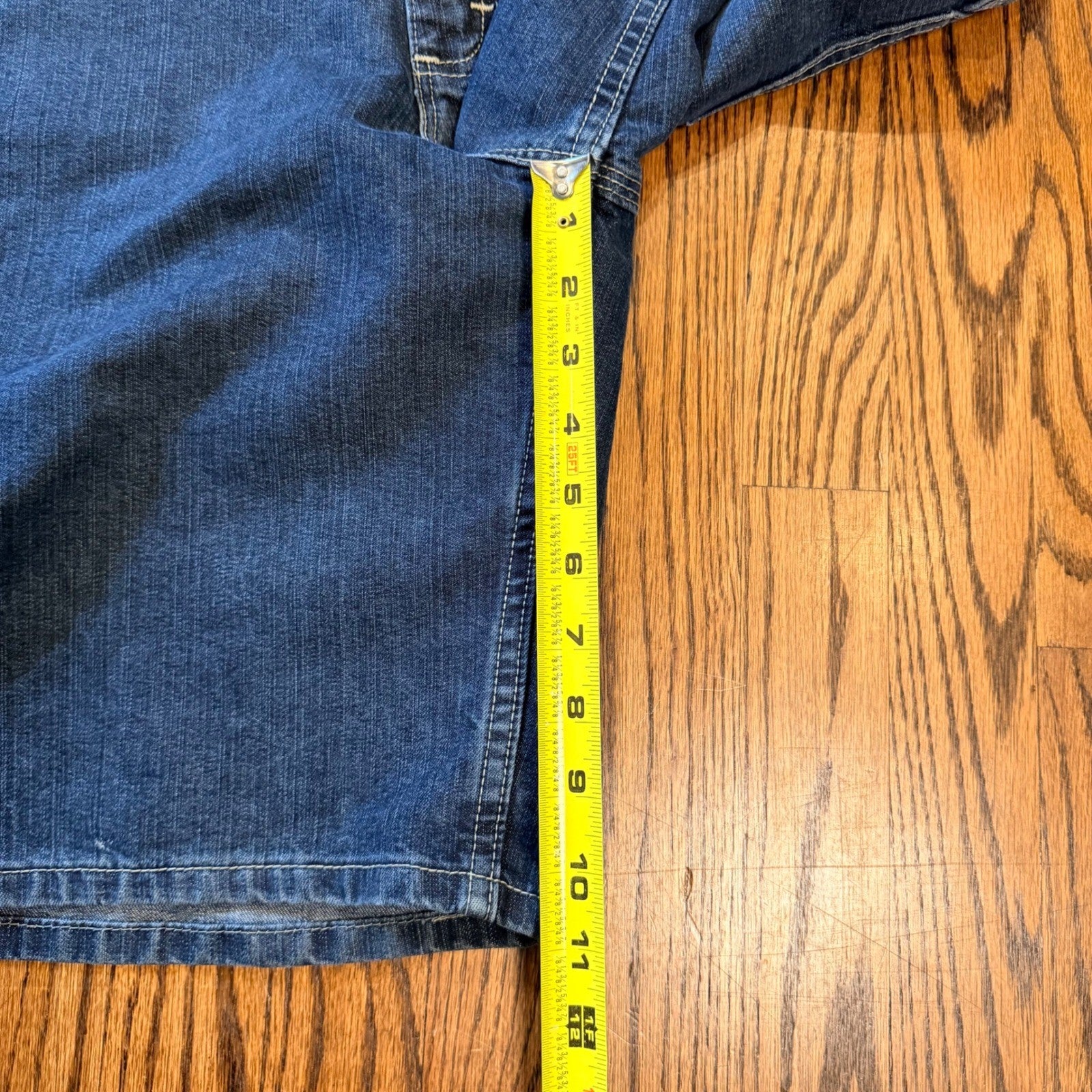 Lee Dungarees Carpenter Denim Shorts Utility Hammer Loop 34 Blue Baggy Y2K
