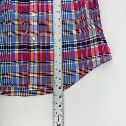 Ralph Lauren Classic Fit Plaid Button Down Shirt Multi Color Mens Small S Preppy