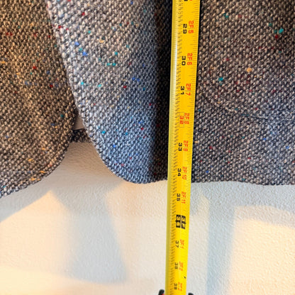 Pendleton Vintage 50s Wool Donegal Tweed Sport Coat Elbow Patches 52L Gray