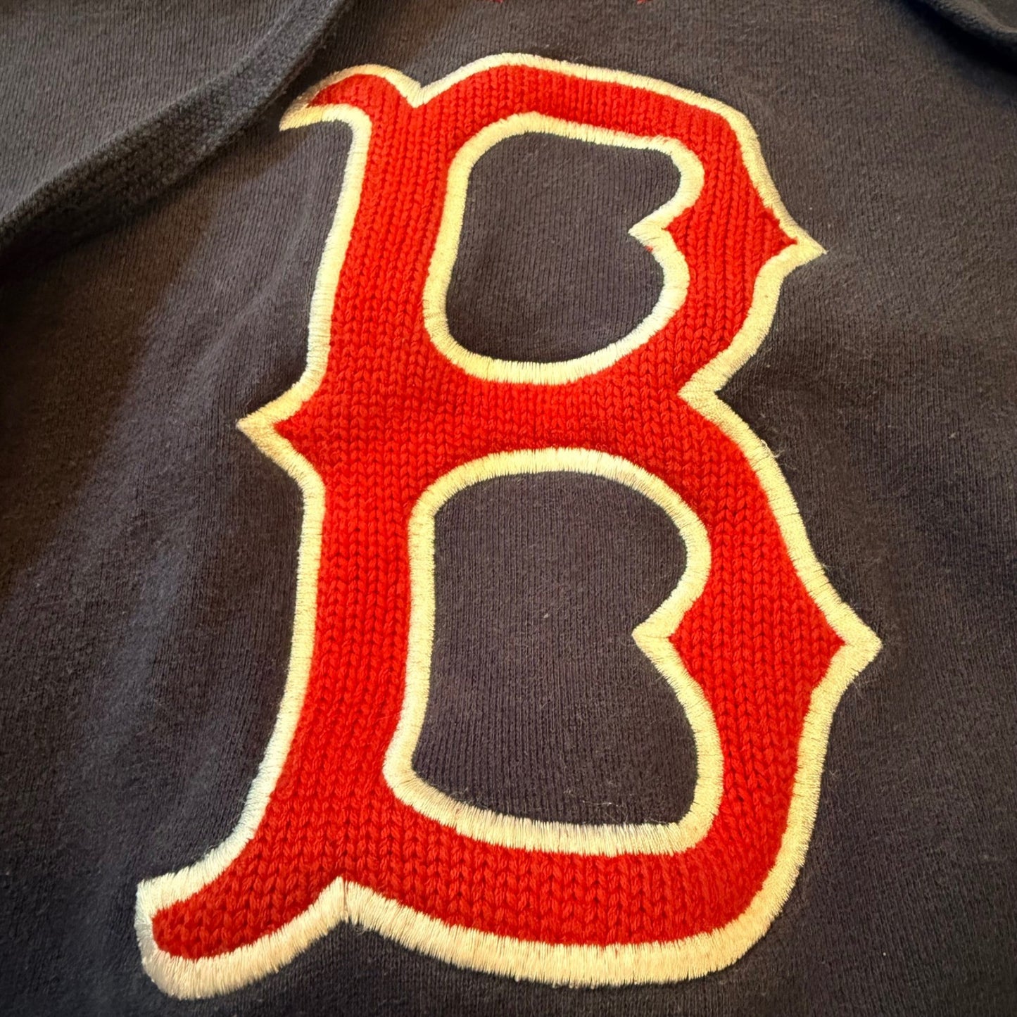 Majestic Boston Red Sox Vintage 90s Heavyweight Hoodie Navy Blue XL Embroidered