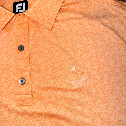 FootJoy Saratoga National Floral Performance Polo XL Orange Lightweight