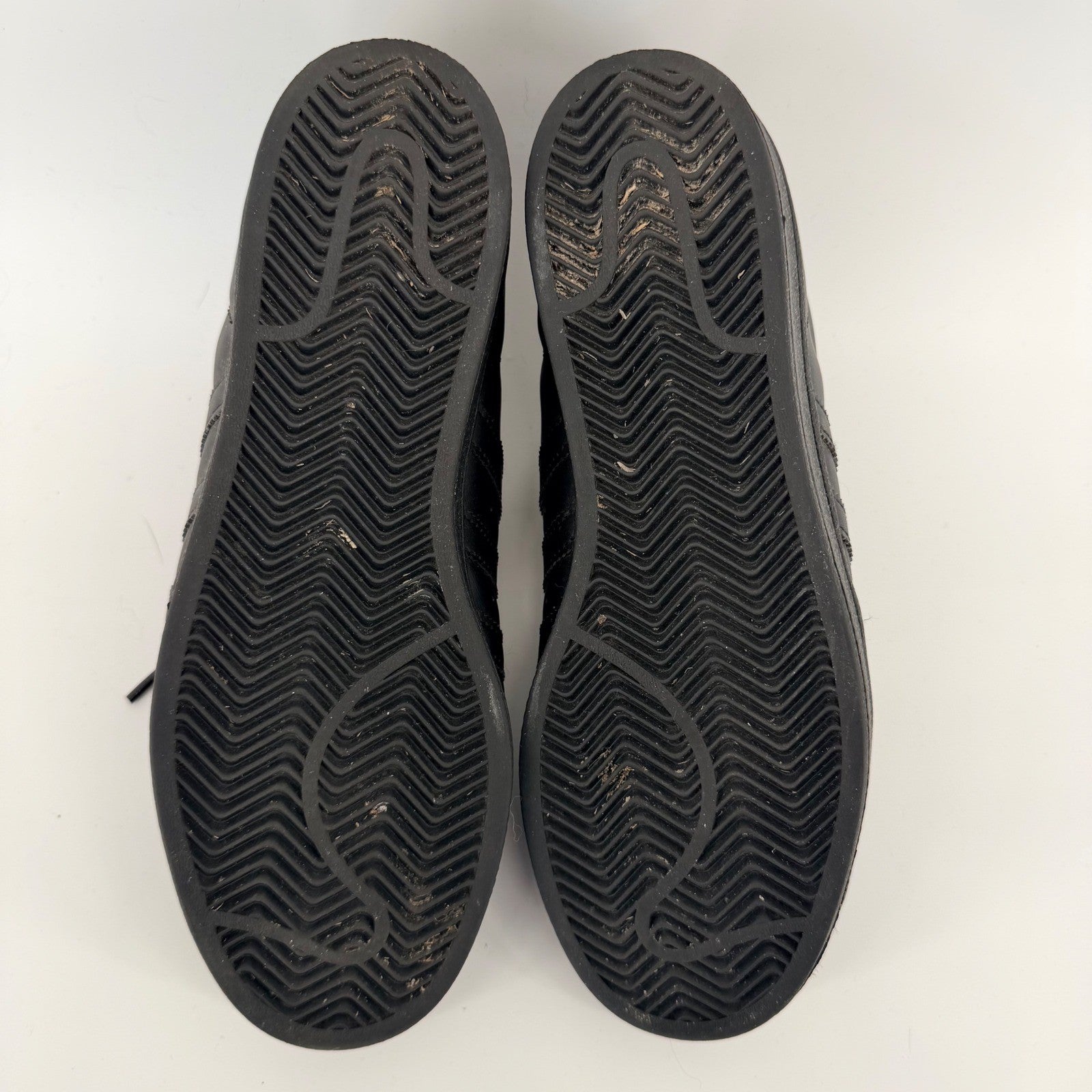 Adidas Superstar Triple Black Leather Shell Toe Sneakers Mens 9.5 Core Black