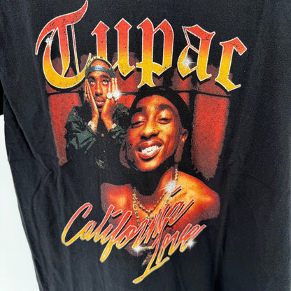 Port & Company Tupac California Love Graphic Rap Tee Streetwear Small Black