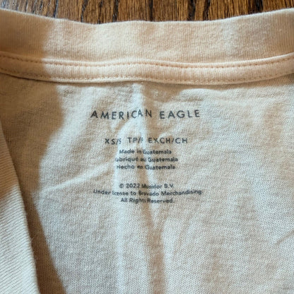 American Eagle Rolling Stones Graphic T-Shirt Band Tee XS/S Cream
