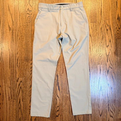 Rhone Commuter Pants Slim Fit Performance Stretch Trousers 31x30 Tan Khaki Golf