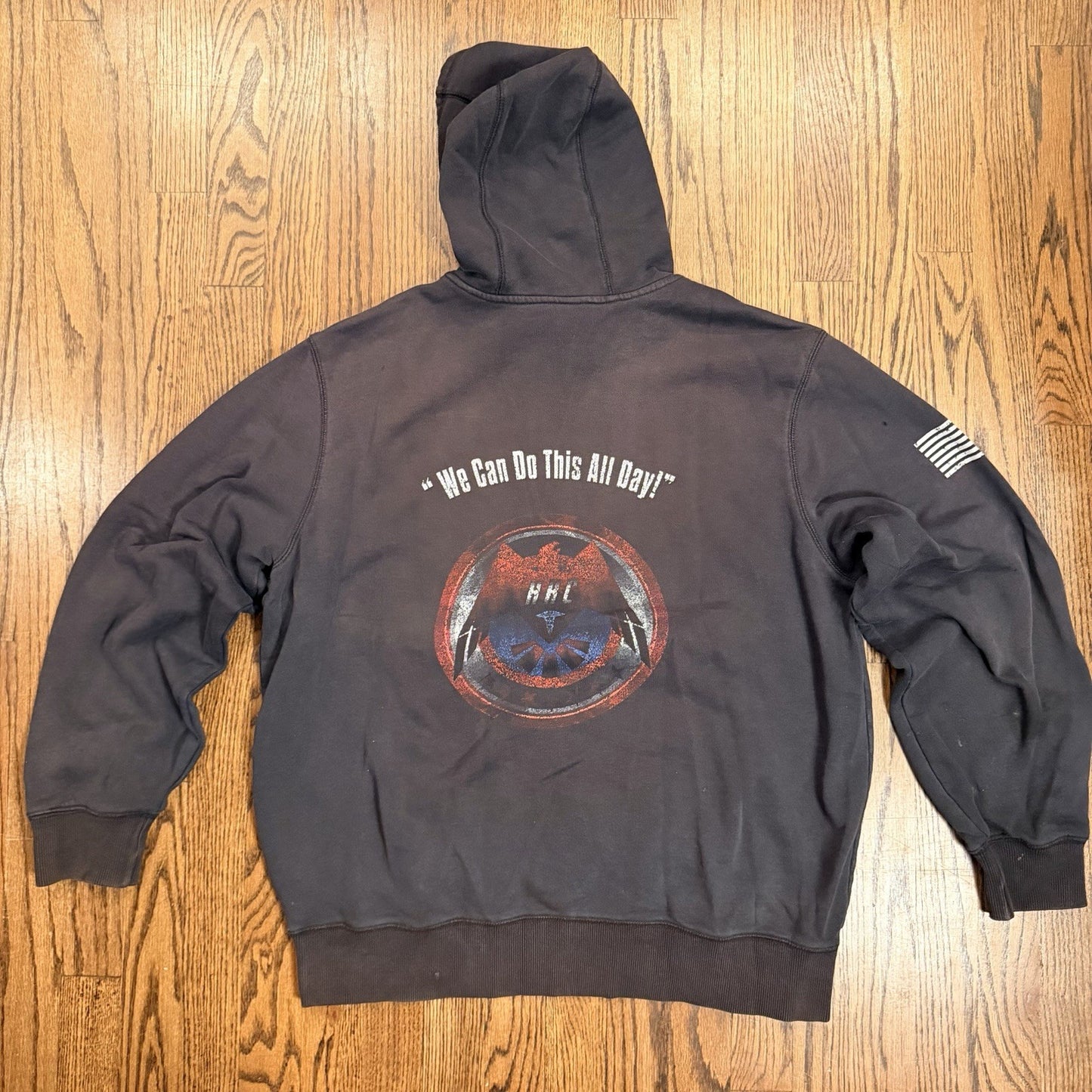 Avenger 5 147th Field Hospital Military Hoodie Large Black Pullover Sweatshirt