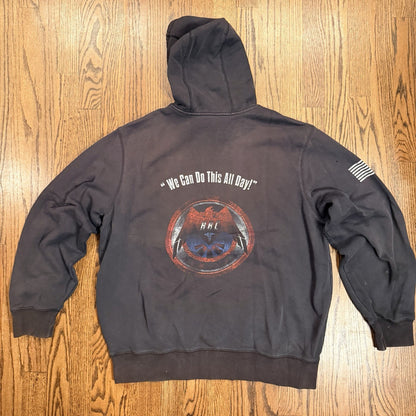 Avenger 5 147th Field Hospital Military Hoodie Large Black Pullover Sweatshirt