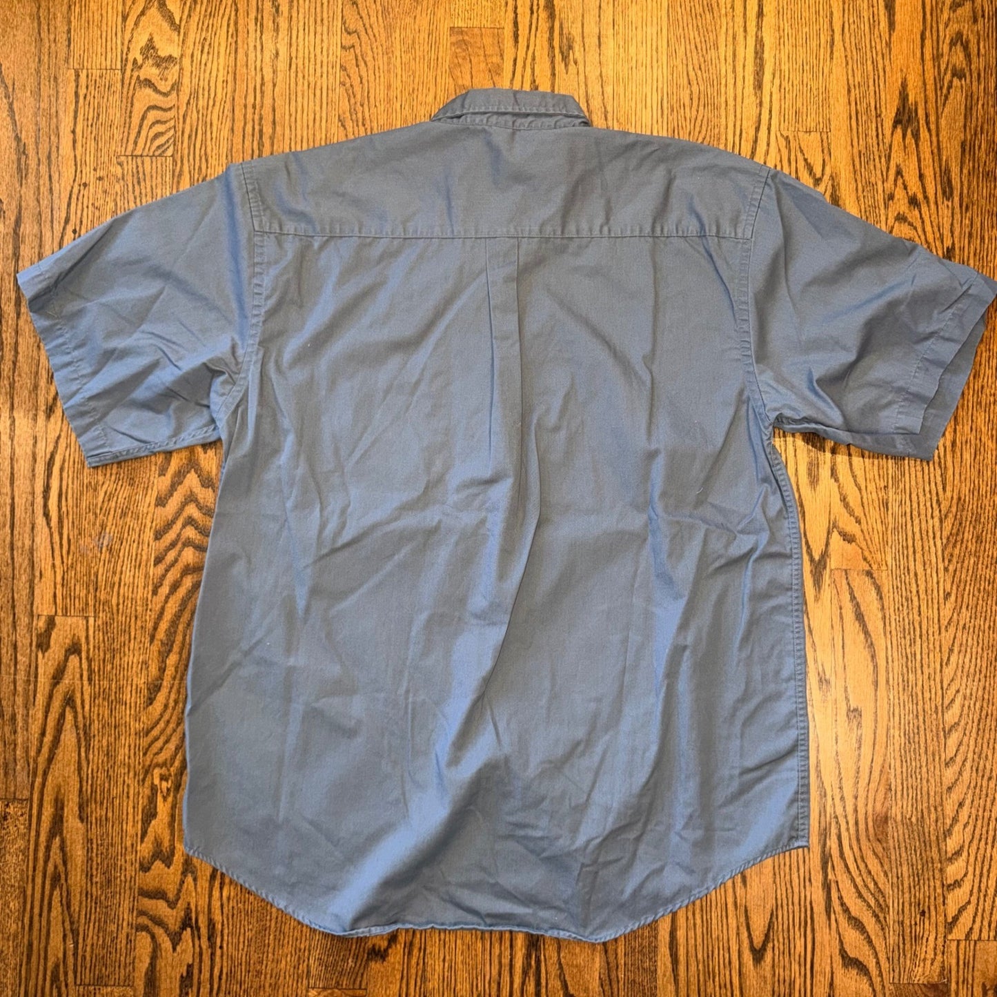 Port Authority Short Sleeve Button Down Work Shirt XL Blue General Plastics