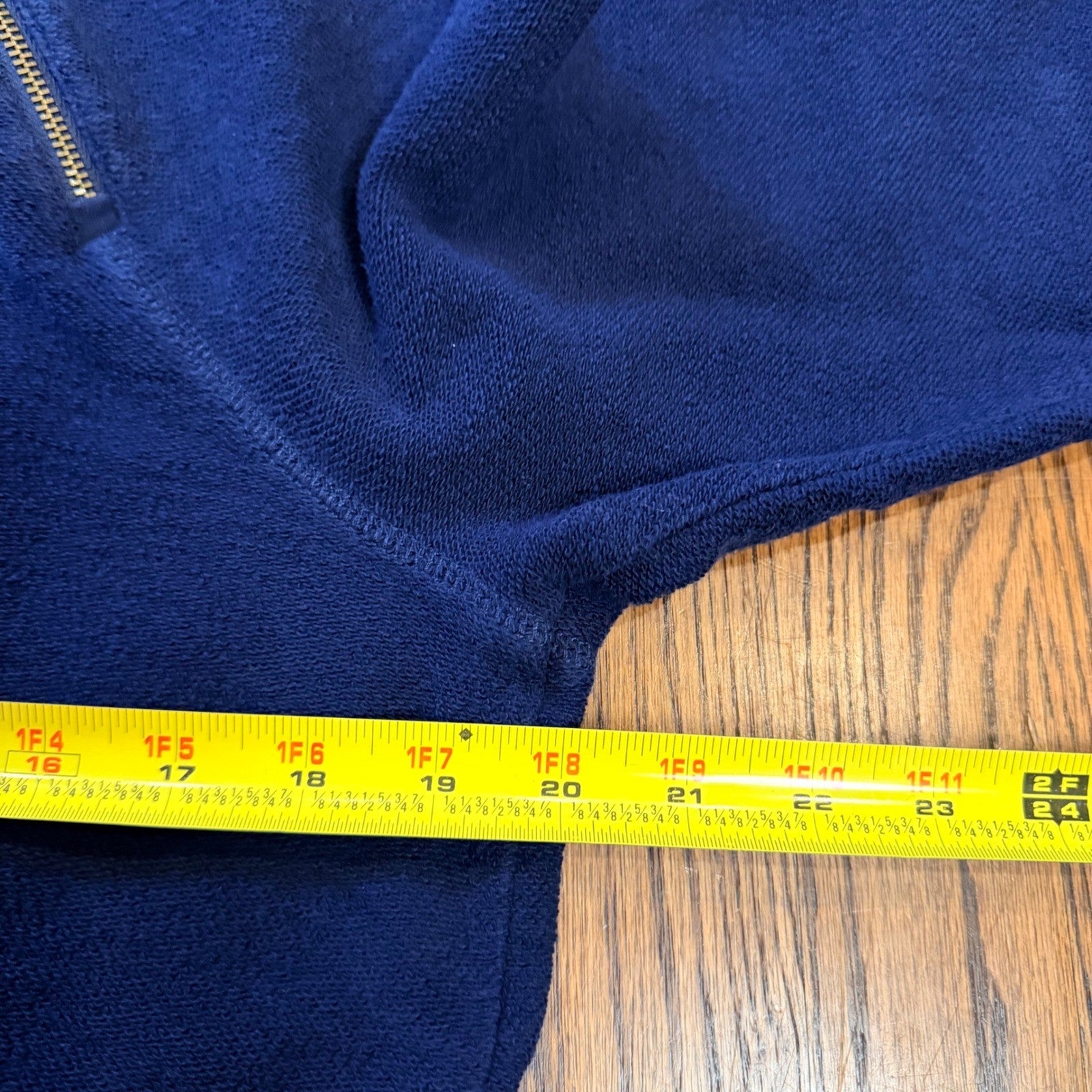 Lauren Jeans Co Ralph Lauren Shoulder Zip Sweatshirt L Navy Blue