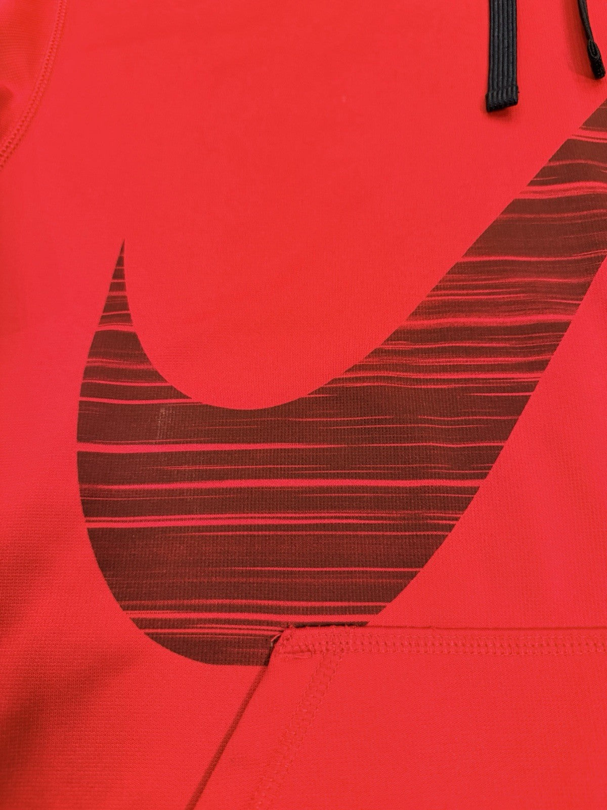 Nike Therma Fit Pullover Hoodie Mens L  Red Black Big Swoosh