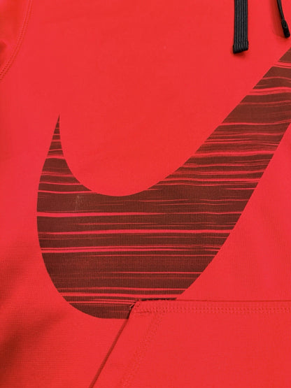 Nike Therma Fit Pullover Hoodie Mens L  Red Black Big Swoosh